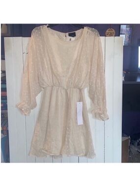 Lumiere Urban Outfitters Knee Length Dress Cream Size S